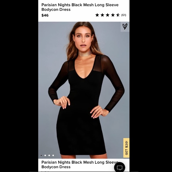 black mesh long sleeve bodycon dress